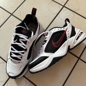Nike Air Monarch IV White Black Red Sneakers